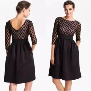 Eliza J Dot Mesh Bodice Fit And Flare Dress Black
EJ2M3441 Size 8